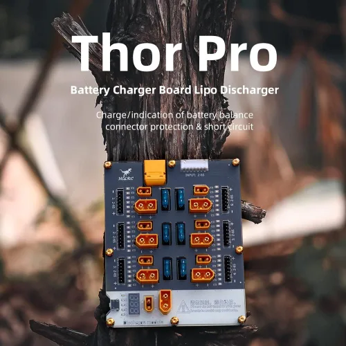 Miniatura 2 de HGLRC Thor 6 Puertos Lipo Batería Balance Cargador Junta Pro 40A XT60 XT30 Plug 2-6S Integrado con Lipo Discharger para IMAX B6 ISDT Q6 Nano HOTA D6