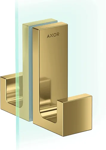 Miniatura 3 de AXOR Manija rectangular universal para puerta de ducha de 2 pulgadas en óptica dorada cepillada, 42639250 Óptica de oro cepillado.