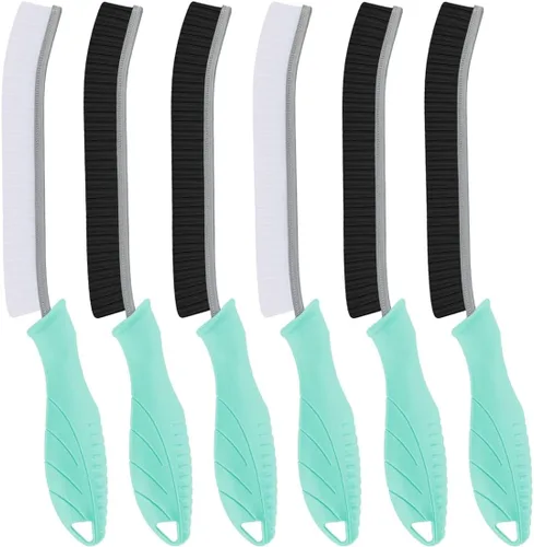 Miniatura 10 de TQRR 3 piezas cepillo de cerdas duras para limpieza de grietas, cepillo de limpieza, cepillo de limpieza para fregadero de cocina, cepillo para Negro