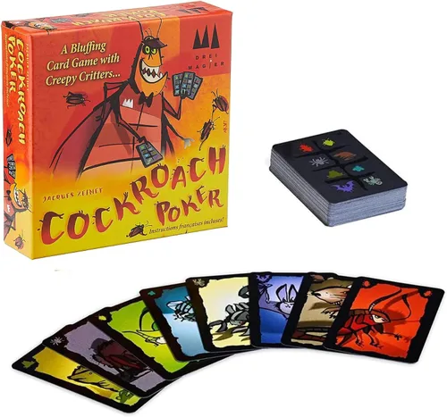 Miniatura 4 de Juego de fiesta de póquer de cucarachas Juego de cartas de estrategia de farol para adultos y niños A partir de 8 años 3-6 jugadores Tiempo