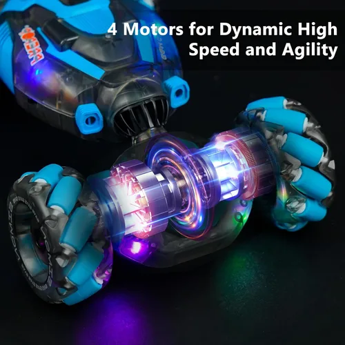 Miniatura 6 de Auto de acrobacias RC con detección de gestos para niños, juguetes de control remoto para niños de 5 a 7 años, 6 a 8, 9, 10, 11, 12 años, regalos