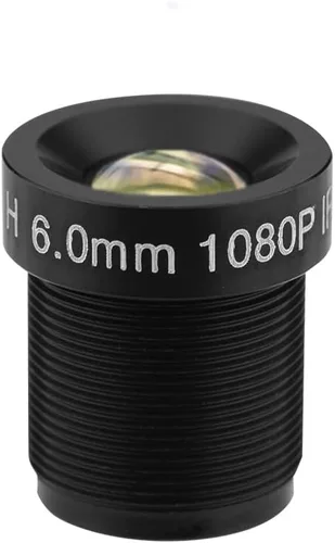 Lente de cámara CCTV de 0.236 in, lente de seguridad IR de 2 MP con gran angular de 58°, lente de cámara IP de visión nocturna de 24 horas para CCD