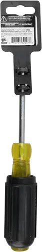 Miniatura 6 de URREA Destornillador ranurado - Destornillador de cabeza plana de punta de 1/4 pulgadas con mango redondo de 4 pulgadas de largo y mango de agarre