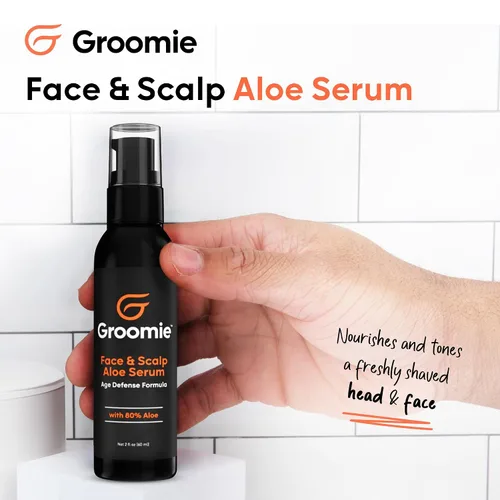 Miniatura 2 de Groomie Sérum de aloe vera facial y cuero cabelludo: fórmula hidratante, calmante e hidratante para el cuidado de la piel, ligero y de rápida