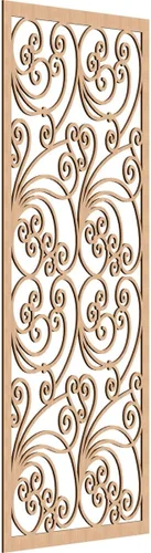 Miniatura 99 de 9 3/8"W x 24 3/8"H x 1/4"T Marilla Decorativos Paneles de Pared de Madera Calado, Abedul