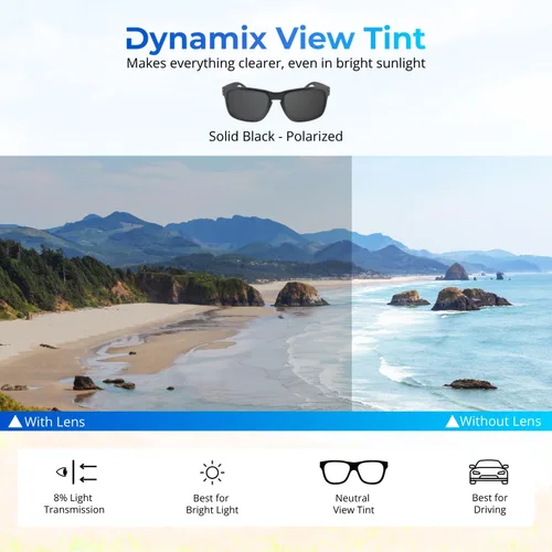 Miniatura 3 de Dynamix Lentes de repuesto polarizadas para Oakley Flak Jacket XLJ Fácil de instalar Ajuste perfecto Negro sólido