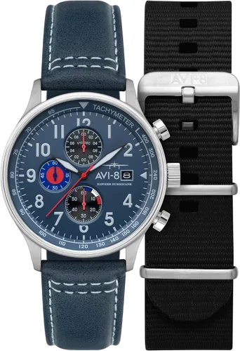 Miniatura 17 de Reloj analógico AV-4011 Hawker Hurricane, con mecanismo de cuarzo japonés, con correa de piel, de AVI-8