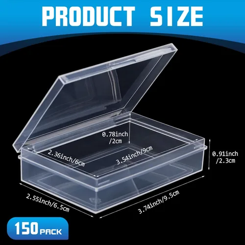 Miniatura 2 de Vicenpal Caja de Cartas de Juego de Plástico Transparente Estuche para Mazo de Cartas Soporte con Cierre a Presión Organizador de Almacenamiento
