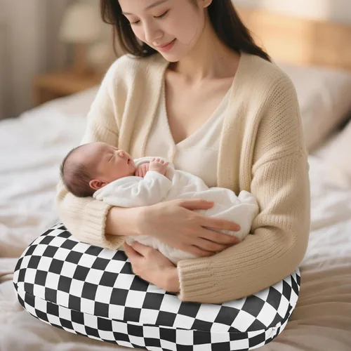 Miniatura 5 de DILIMI Funda de almohada de lactancia, funda de lactancia suave y elástica para almohada de lactancia materna, extraíble para bebés niños y niñas