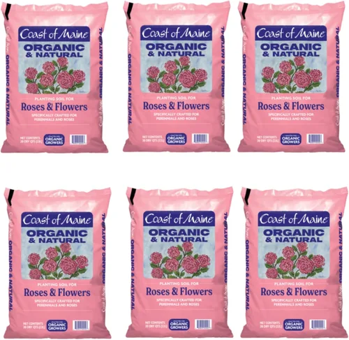 Miniatura 6 de Coast of Maine Suelo de plantación orgánico y natural para rosas y flores, suelo de jardín premium con estiércol compostado, turba de Sphagnum