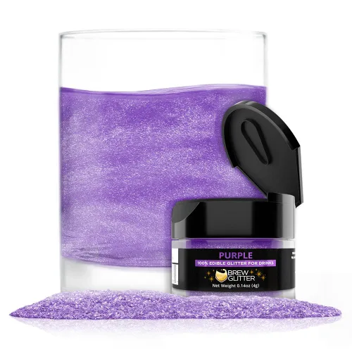 Miniatura 44 de Brew Glitter - Purpurina comestible para bebidas, cócteles, cerveza, adornar bebidas Certificado Kosher y Halal 100% comestible y de grado Azul