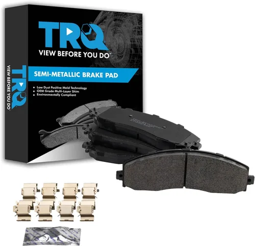 Miniatura 120 de TRQ Pastillas de freno delanteras semi metálicas compatibles con Ford Expedition 2018-2021 F-150 2018-2020 Lincoln Navigator 2018-2022