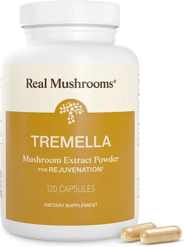 Real Mushrooms Tremella - Extracto de hongo de 120 unidades para rutina diaria de bienestar, vegano, sin OMG, suplementos orgánicos, suplemento de