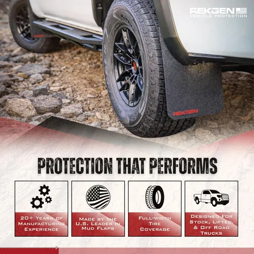 Miniatura 5 de REK GEN Aletas de barro compatibles con Toyota Tacoma Gen3 (2016-2023) - Protectores de barro resistentes para protección todoterreno - Fácil