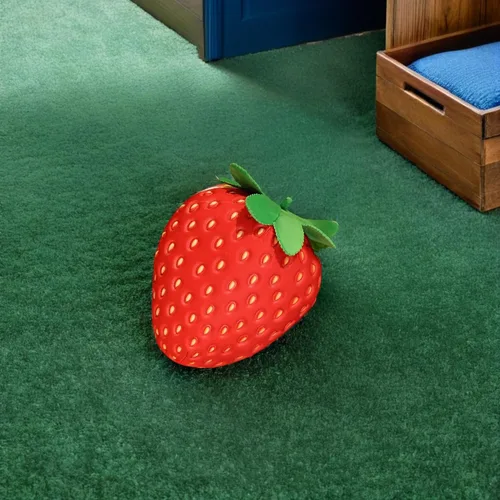 Miniatura 4 de Kisangel - Almohada rellena de fresas de 13.77 x 12.59 x 7.48 pulgadas, cojín de felpa suave para sofá, silla, dormitorio de niños, regalo decorativo
