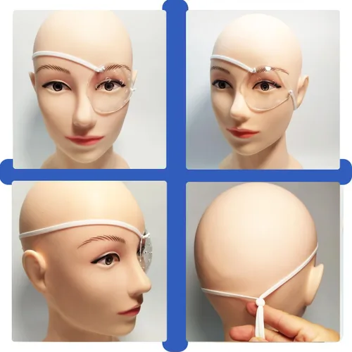 Miniatura 7 de AMZVIO 2 protectores de ojos para después de la cirugía de cataratas, protector de ojos transparente con correa ajustable, parches médicos para 1