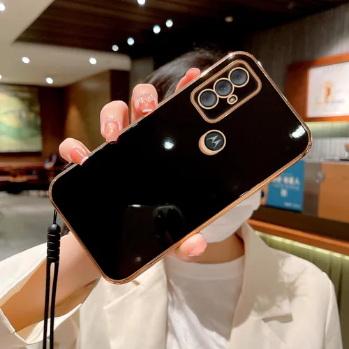 Miniatura 4 de Funda para Moto g Pure para teléfono, Moto g Power 2022, funda Moto G Play 2023 para mujer, galvanoplastia, estética de lujo, moderna, bonita, Negro