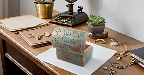 Miniatura 4 de Grandes ideas de regalo de cumpleaños joyero y organizador de madera decorativo hecho a mano, cofre del tesoro de recuerdo, caja de reloj