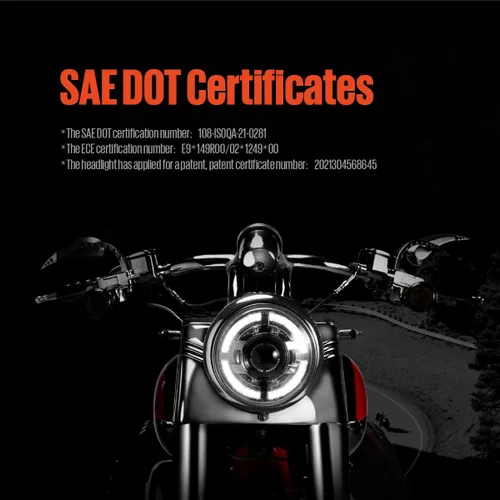 Miniatura 5 de KTMOTO - Faro delantero de motocicleta compatible con Street Glide 2014-2023, faro delantero de motocicleta de 7 pulgadas con luz alta y baja, faros