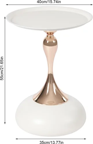 Miniatura 3 de Simple Modern Round Small Drink Mesa, todo el material del metal - Negro
