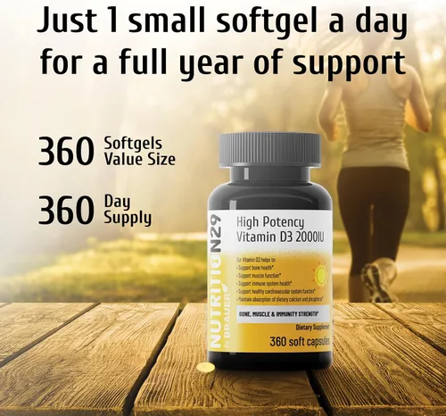 Miniatura 8 de Vitamina D3 2000 UI (50 mcg) con vitamina D3 Provitas® de grado USP, aceite de oliva dual y MCT para una mayor absorción, hueso, músculo e inmune