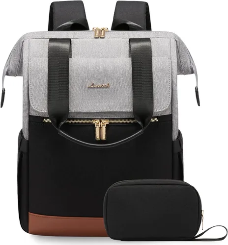 Miniatura 17 de LOVEVOOK - Mochila de computadora portátil para mujeres y niñas, mochila de 15.6 pulgadas impermeable para estudiantes, linda bolsa para libros