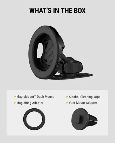 Miniatura 10 de Scosche MagSafe - Soporte magnético para teléfono para salpicadero de automóvil y ventilación con rotación de 360°, soporte de teléfono celular 2