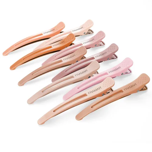 Miniatura 8 de Framar Paquete de 10 pinzas para el cabello sin arrugas de neón – Pinzas profesionales para peluquería de peluquería, pinzas para peinar el cabello