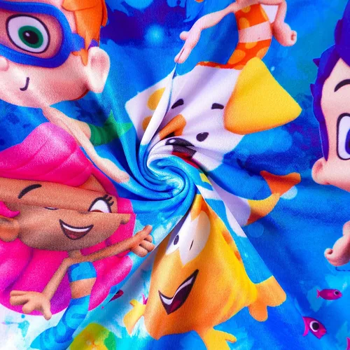 Miniatura 9 de Vestido de dibujos animados de burbujas para niñas pequeñas vestidos con estampado Guppy para niños vestido camisero de 3 a 6 años