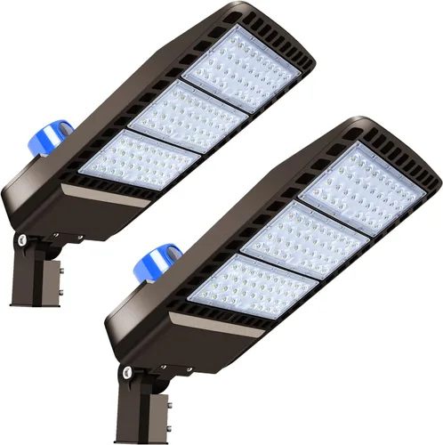 Juyace Luz LED de estacionamiento de 300 W, montaje deslizante, montaje del atardecer al amanecer, iluminación exterior, inundación exterior,