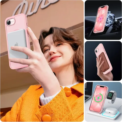 Miniatura 592 de TOCOL Funda para iPhone 11, compatible con Magsafe, protección completa de cámara, imanes integrados, protección contra caídas, funda translúcida