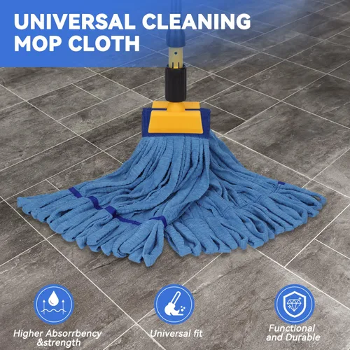 Miniatura 3 de Cabezales de trapeador de microfibra de repuesto para cabezal de fregona comercial de servicio pesado para limpieza de suelos: 3 paquetes