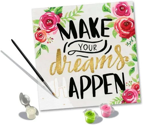 Miniatura 9 de Ravensburger CreArt Make Your Dreams Happen - Pintura por números para adultos de 12 años en adelante, juego de pintura de artes y manualidades