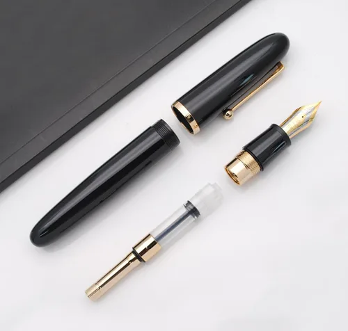 Miniatura 4 de JINHAO 9019 - Pluma estilográfica Dadao Series con convertidor de tinta de alta capacidad (negro, punta extrafina 0.015 in)