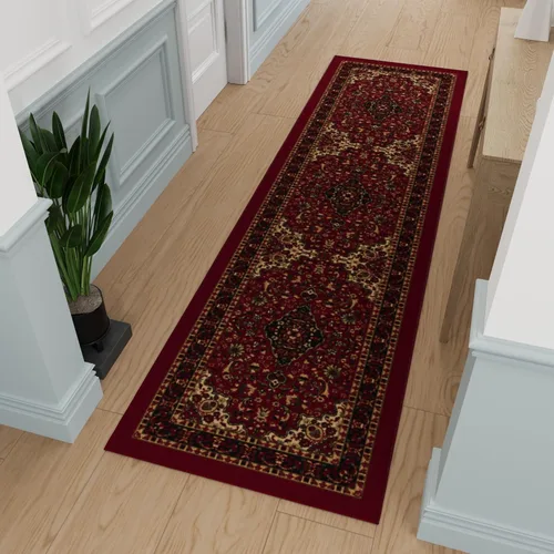 Miniatura 19 de Ottomanson Alfombra de 5 x 6,6 pies para sala de estar, alfombra oriental para dormitorio - alfombra grande para piso antideslizante y duradera