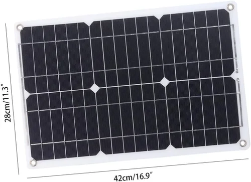 Miniatura 2 de TIDTALEO Dc Dual USB Kit de panel solar portátil con controlador de carga para mantenimiento de batería de camping RV y energía de emergencia