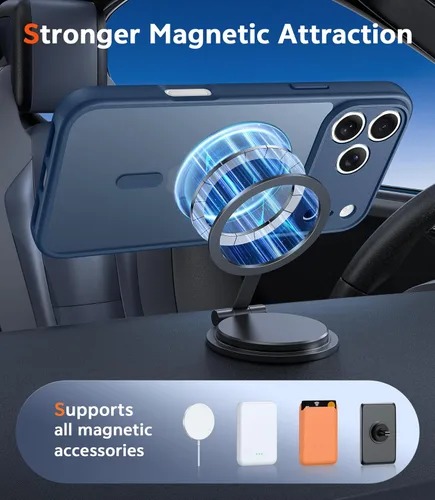 Miniatura 1642 de FNTCASE Funda para iPhone 13 Pro-Max: Fundas magnéticas transparentes compatibles con Magsafe Slim anti amarillamiento protección contra caídas
