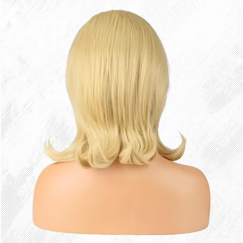 Miniatura 6 de LONAI Peluca rubia retro de los años 50, 60 y 70, peluca con flequillo para mujer, colmena estilo vintage, pelo sintético para fiesta de disfraces