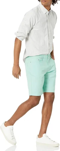 Miniatura 4 de Tienda Essentials Pantalones cortos de 5 bolsillos elásticos de entrepierna de 9 pulgadas para hombre