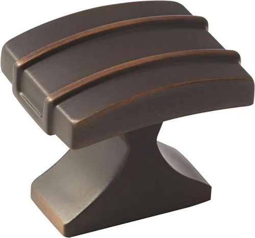 Miniatura 17 de Amerock Pomo de gabinete Negro mate 1-1/2 pulgadas (1.496 in) de longitud Davenport paquete de 1 unidad Pomo de cajón Herrajes