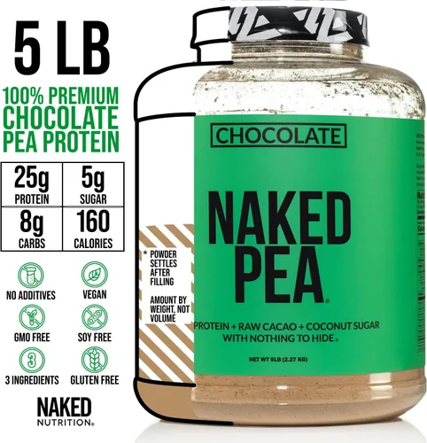 Miniatura 3 de Naked Nutrition - Proteína de chícharo aislado de granjas norteamericanas, 5 libras