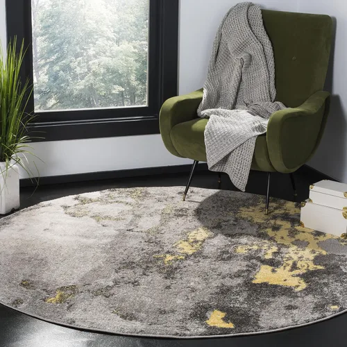 Miniatura 10 de SAFAVIEH Adirondack Collection - Alfombra decorativa, 2 pies 6 pulgadas x 4 pies, verde y gris, diseño abstracto moderno, no desprende pelusa