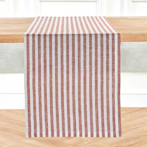 Miniatura 48 de Solino Home Camino de mesa de lino de 36 pulgadas – Amalfi Stripe 100% lino puro, camino de mesa azul marino y blanco, 14 x 36 pulgadas, ideal