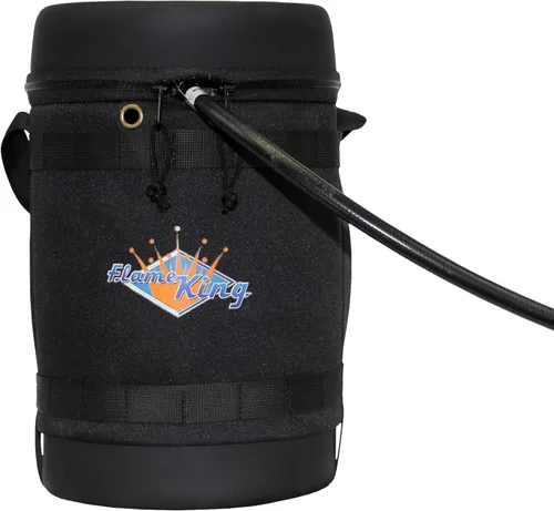 Miniatura 10 de Flame King Kit de transportador de gas – Funda de transporte protectora aislada para tanque de propano de 5 libras más manguera adaptadora