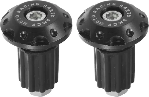 X AUTOHAUX 1 par 7/8 "0.866 in motocicleta mano apretones manillar final deslizante tapas tapones aleación de aluminio negro