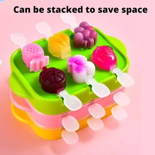 Miniatura 6 de Moldes de paletas de 6 piezas, moldes para paletas de hielo, molde de silicona sin BPA, para helados, pequeño, para congelador, hecho en casa
