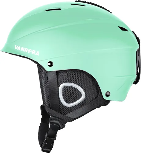 Miniatura 11 de VANRORA Casco de esquí, casco de snowboard para hombres y mujeres, ventilación con control de clima, ajuste de esfera, compatible con gafas, forro