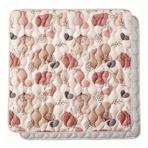 Miniatura 9 de Bunnikins & Clover Tapete de suelo para bebé, 50 x 50 pulgadas, tapete de juego suave y grueso, plegable y antideslizante de una pieza, alfombra
