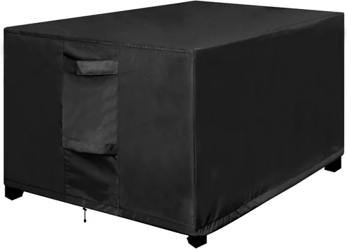 OutdoorLines Fundas Impermeables para Otomanas de Patio Exterior - Cubierta Rectangular a Prueba de UV para Mesa Lateral de Patio Resistente al