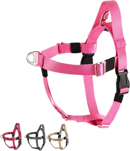 Miniatura 8 de Annchwool Arnés ajustable para perro, ligero, sin tirones, con asa para perros pequeños, medianos y grandes, clip frontal, arnés de chaleco fácil